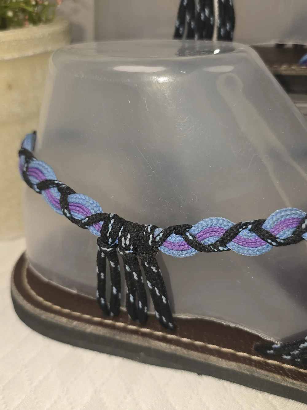 RABBIT RABBIT BRAIDED ROME SANDAL PURPLE BLACK BLUE BOHO BEACH WOMENS 39